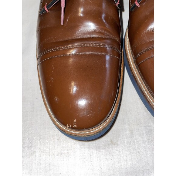 Ted Baker Captoe Dress Shoes Mens Size 9 M Brown Leather Oxfords Block Heels main image 12